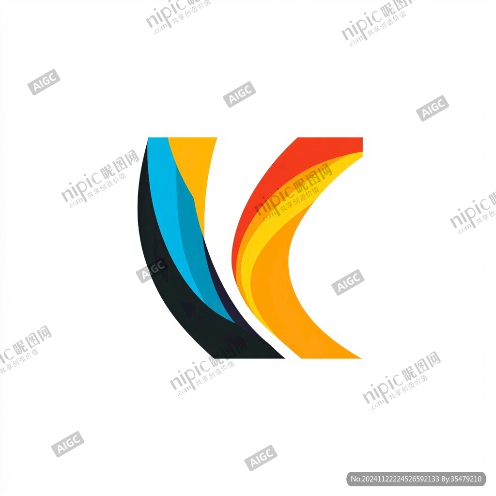 旋转彩翼logo设计