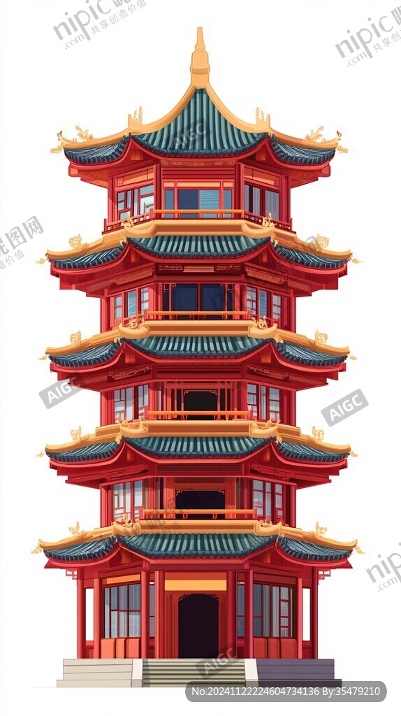 滕王阁插画