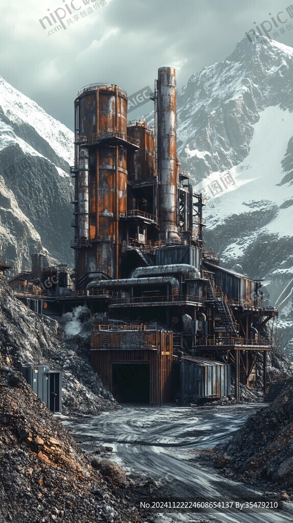 荒漠山区工业