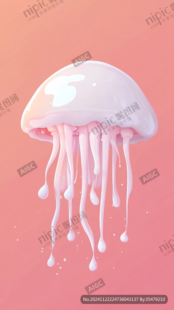 水母海洋插画