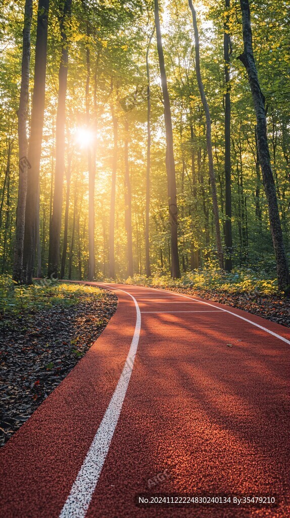 唯美夕阳小路树荫道路