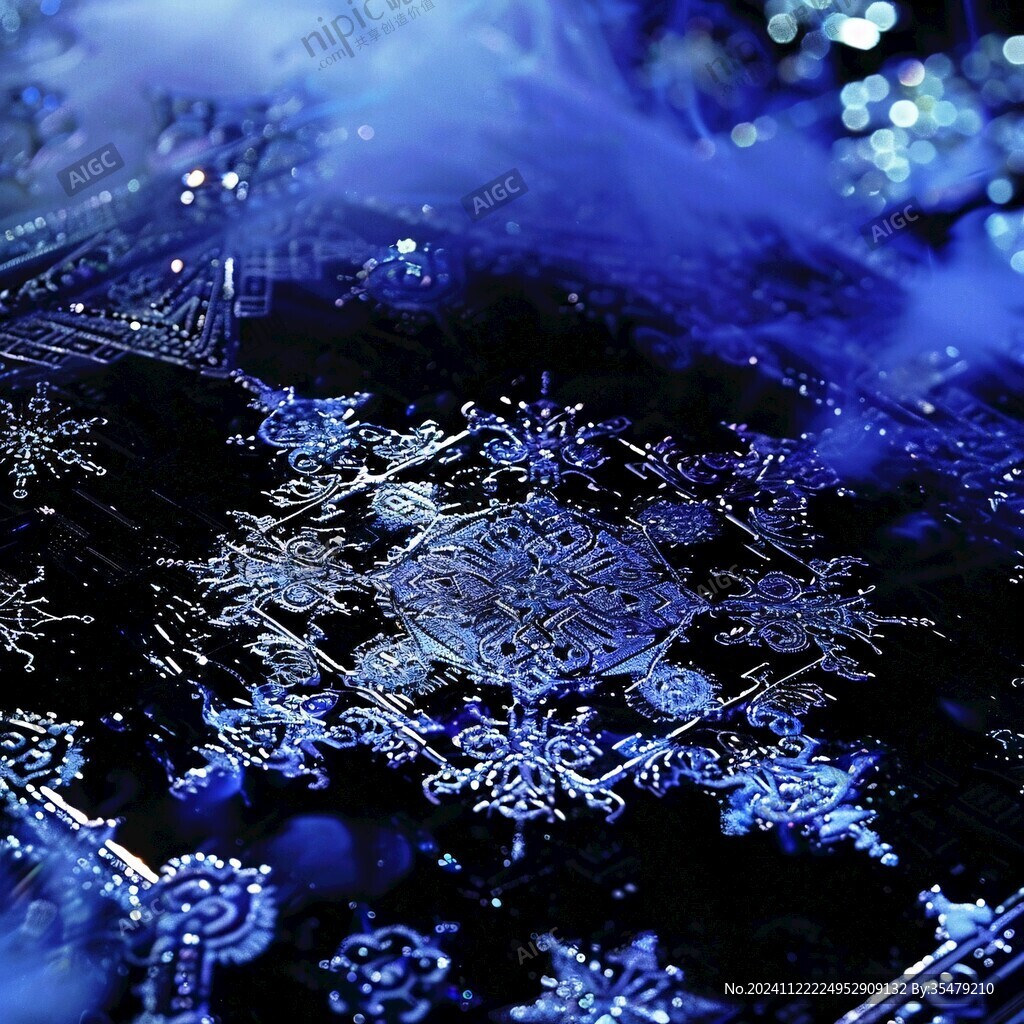梦幻蓝雪花