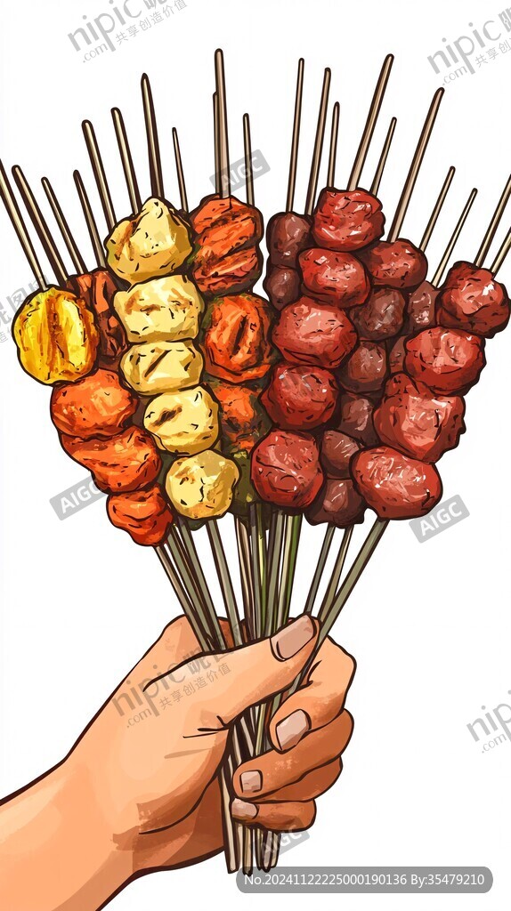 炸串插画