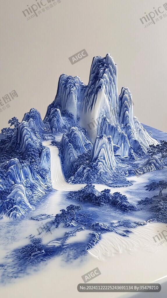 3d渲染山水画