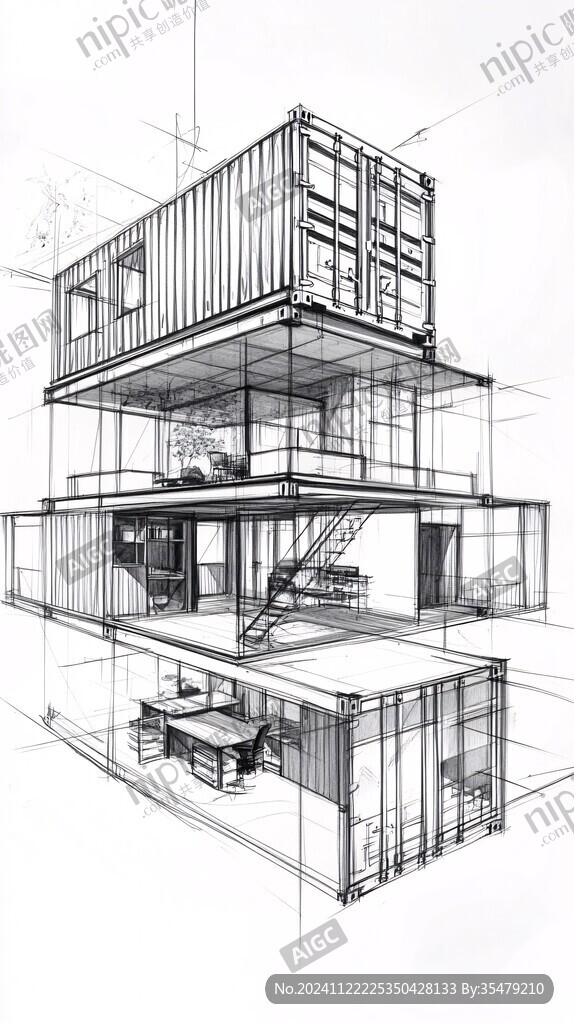 建筑手绘图
