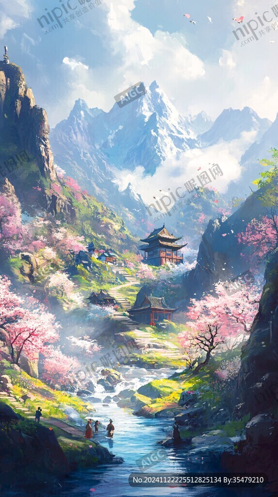 古风山水场景