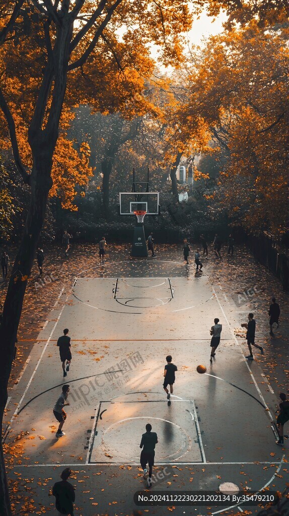 雨天的篮球场