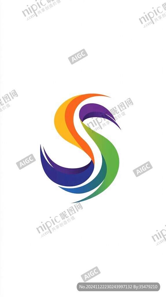 彩色s字母logo