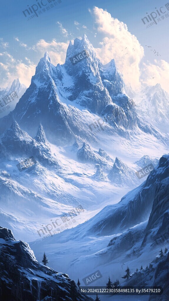雪山原画