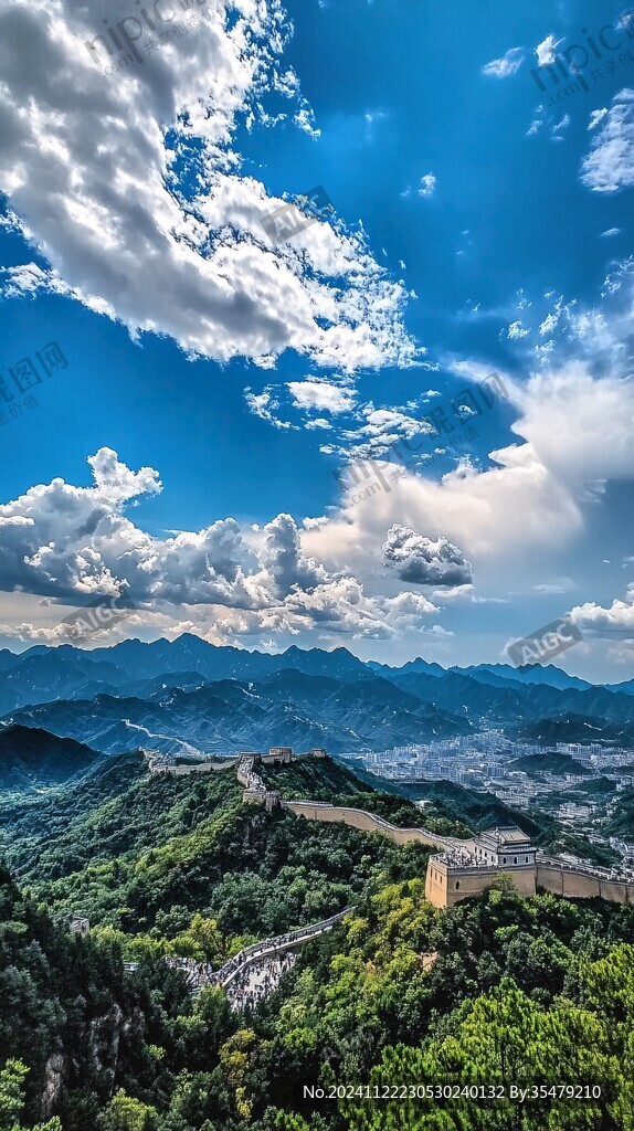 蓝天白云长城