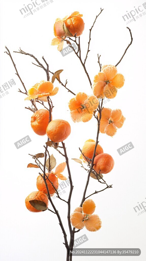 柿枝素材