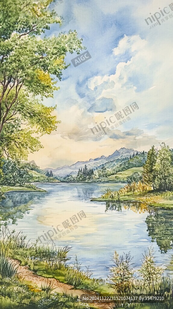 竖版风景画