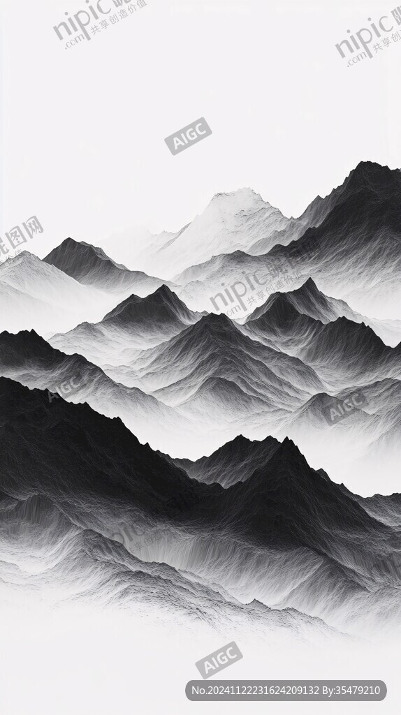 新中式黑色山