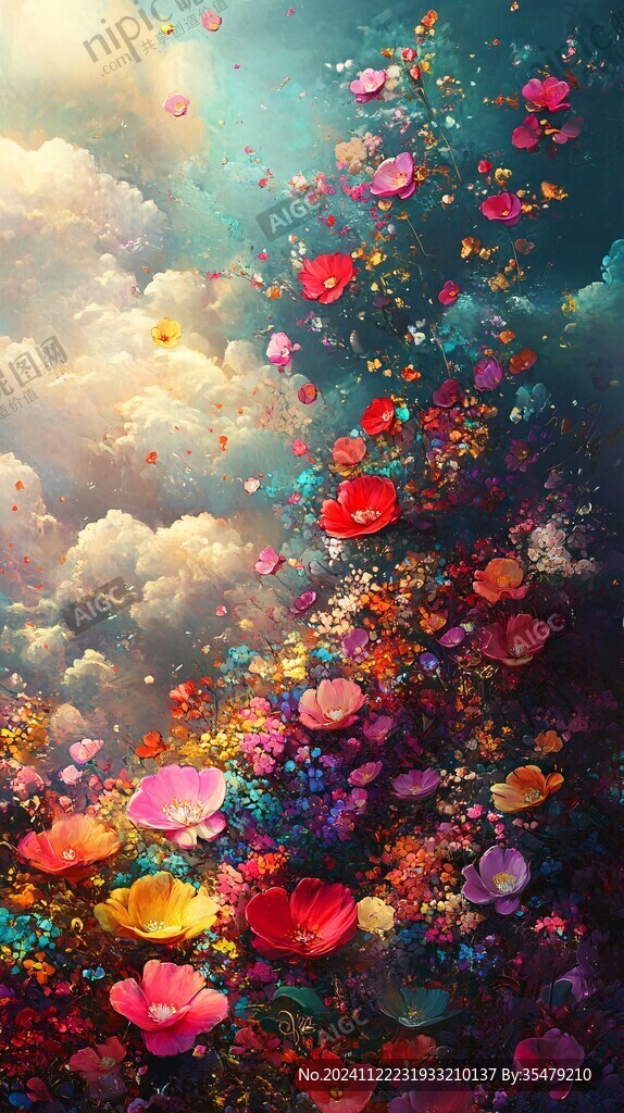 彩色绚丽梦幻唯美花朵