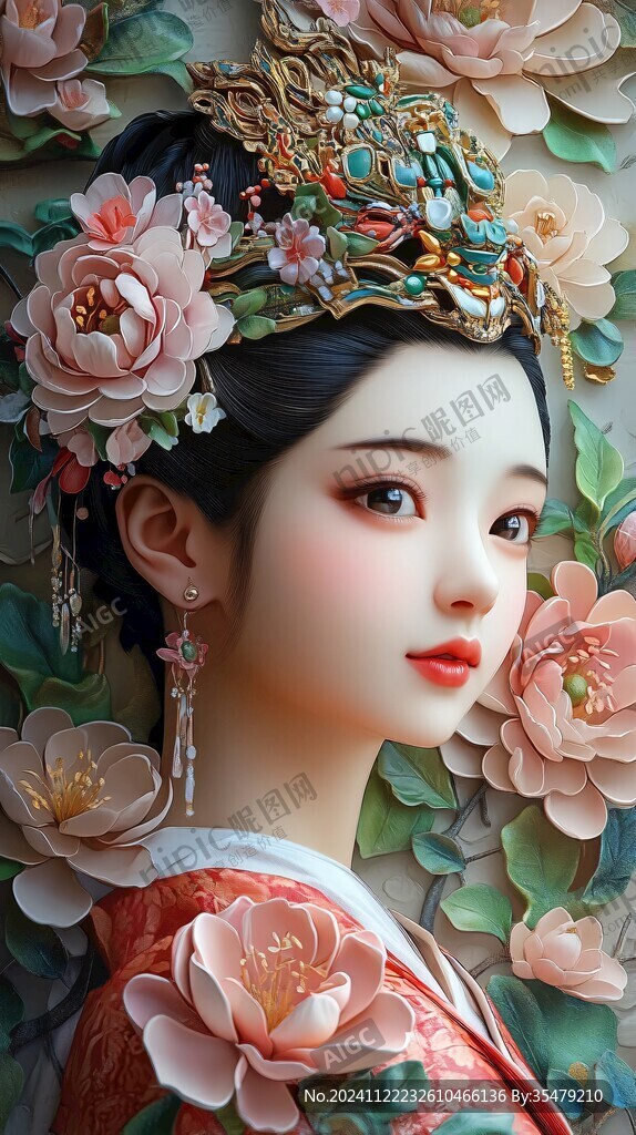 清宫美人插画