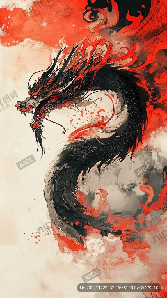 古风龙插画