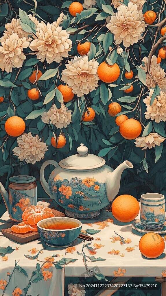 砂糖橘插画设计