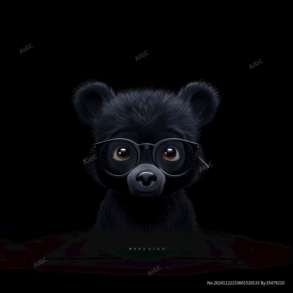 戴眼镜的小熊