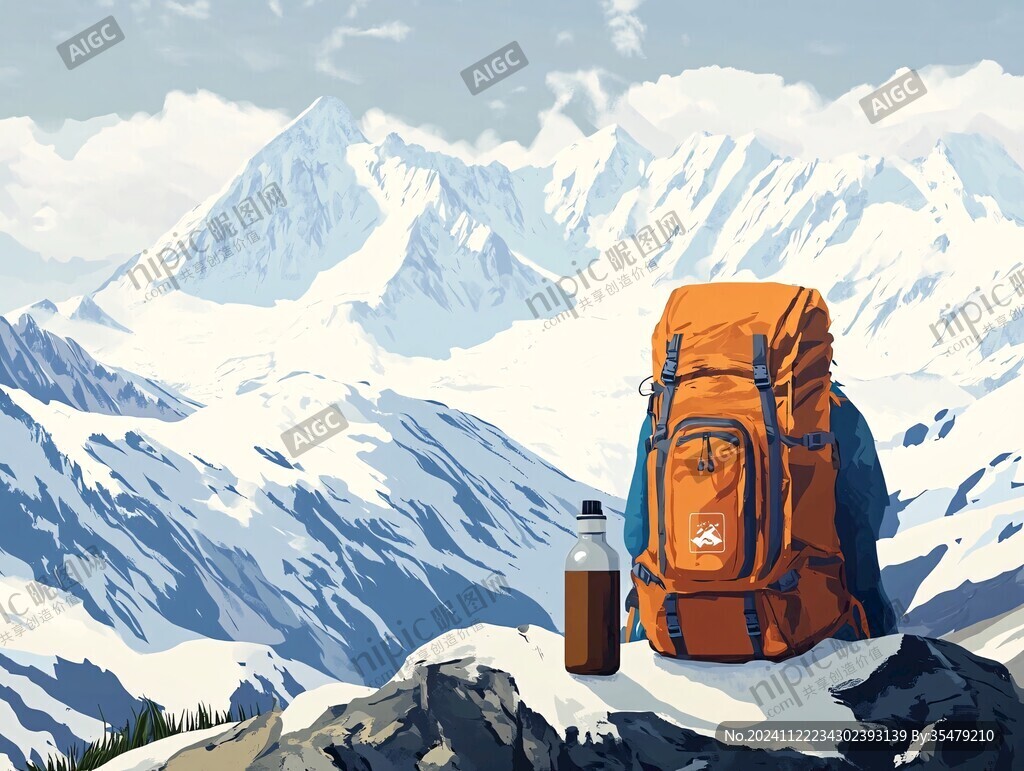 登山插画