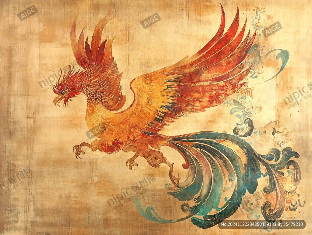 凤凰朱雀插画