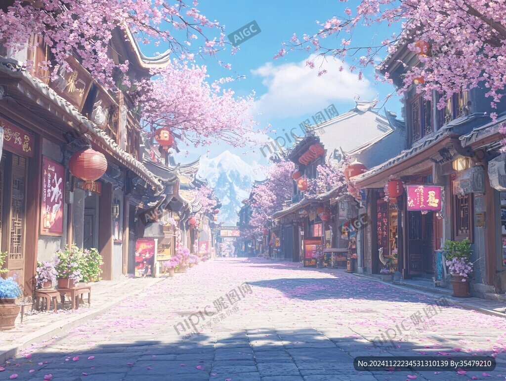 古风场景春暖花开