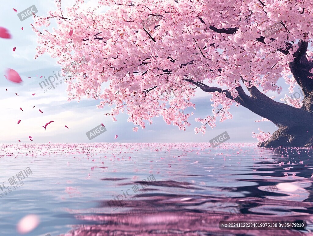 3d樱花树