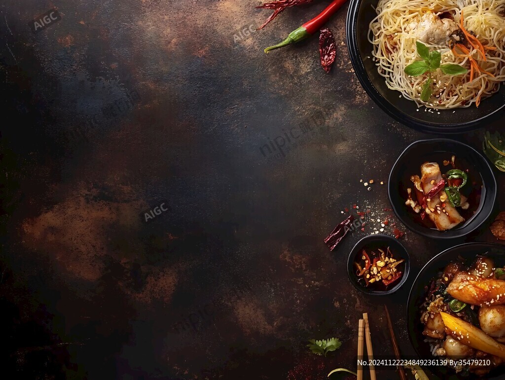 面条美食背景