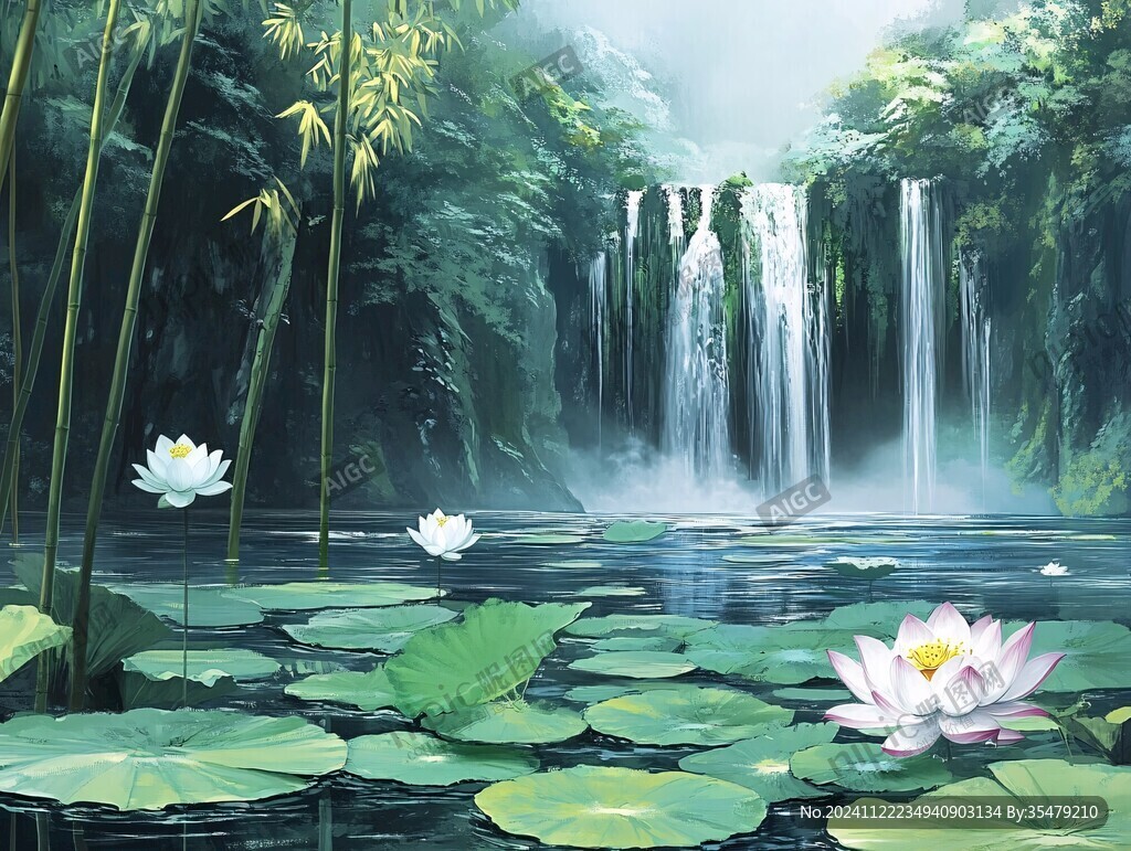 3d荷花背景