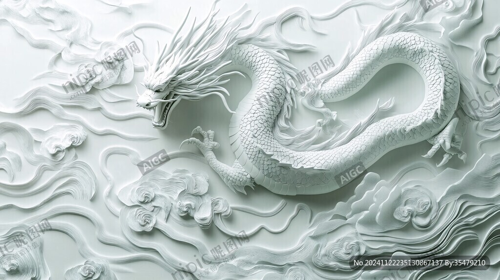 浮雕白龙