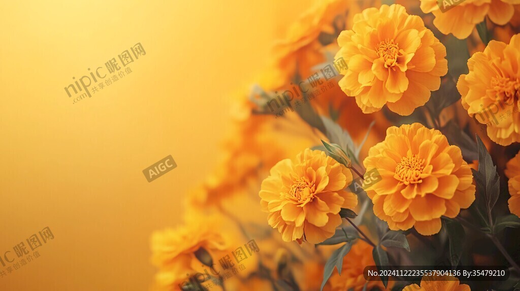 万寿菊背景图