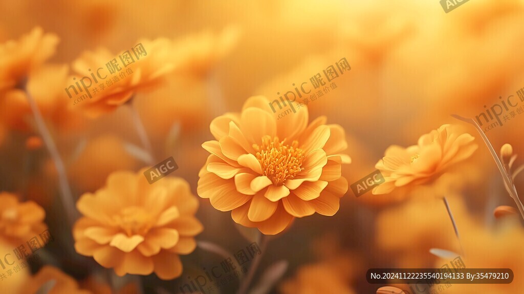 暖调花卉背景