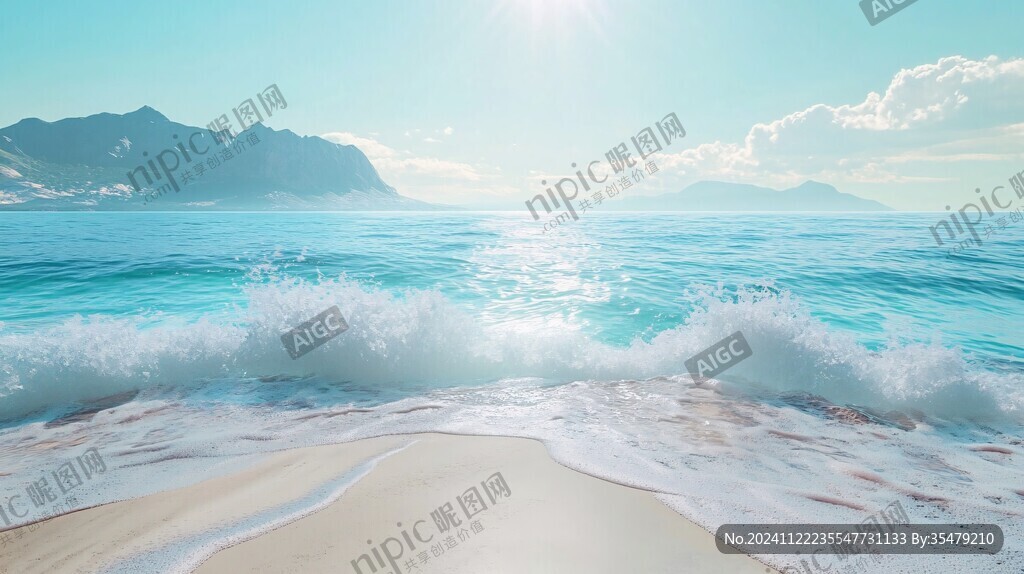 唯美韵律自然海边背景