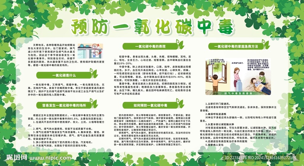 预防一氧化碳中毒宣传栏