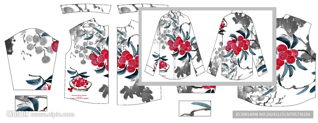 衬衫水墨画