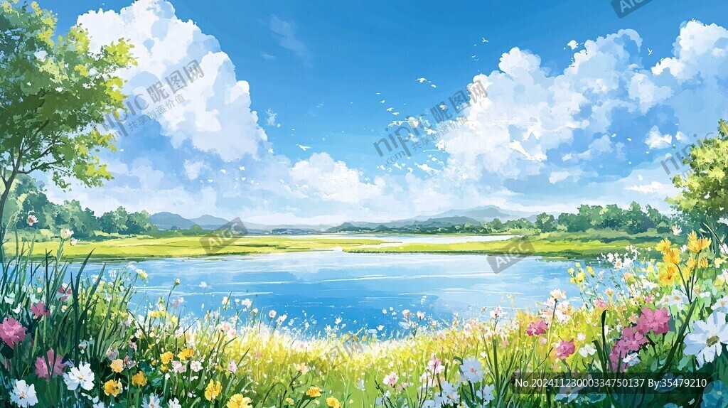 宽屏风景画