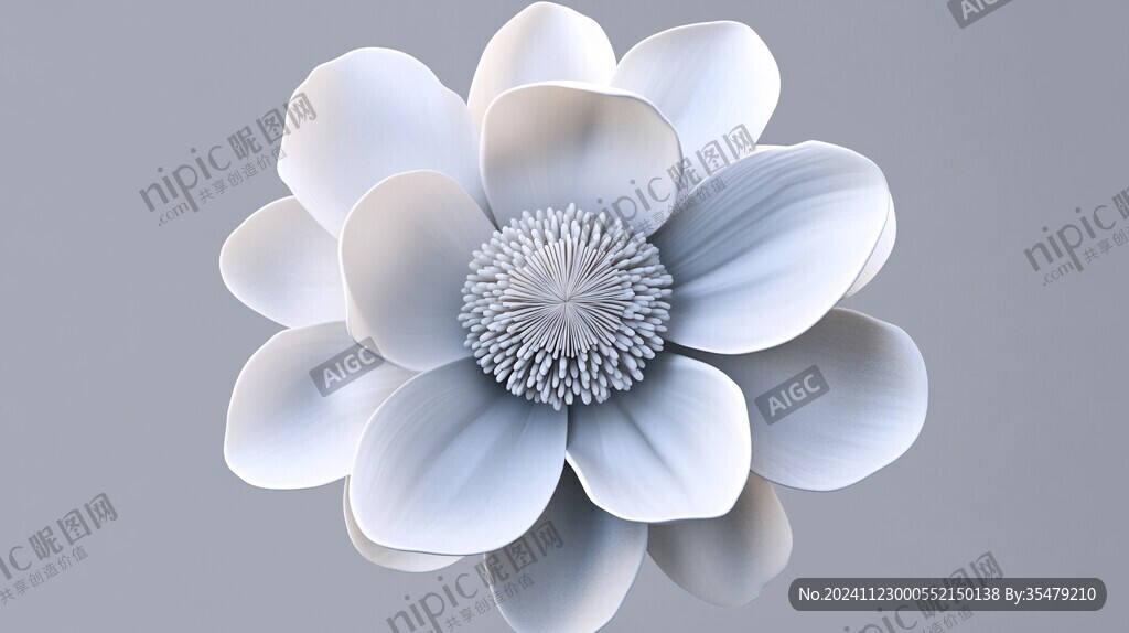 3d立体简约花