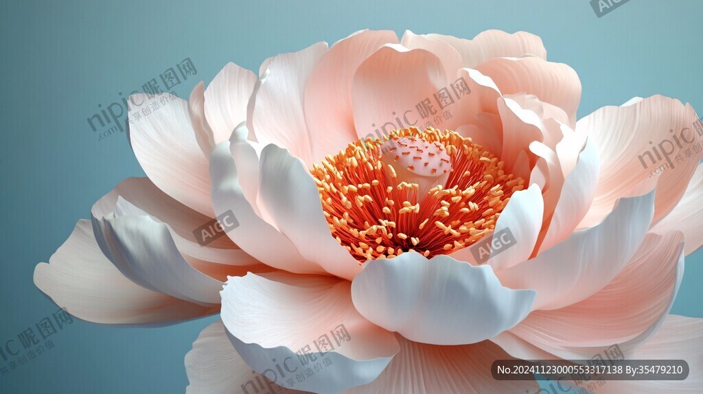 3d牡丹花卉