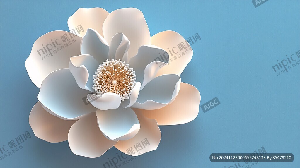 3d立体简约花
