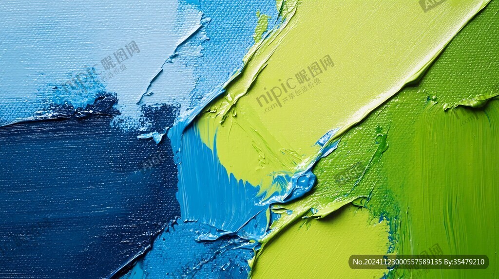 绿色油画颜料肌理
