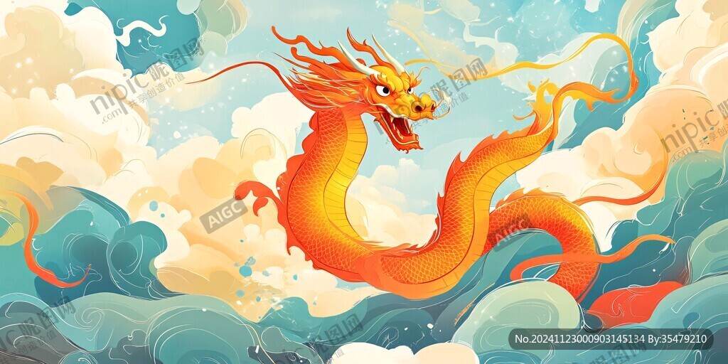 龙年包装插画