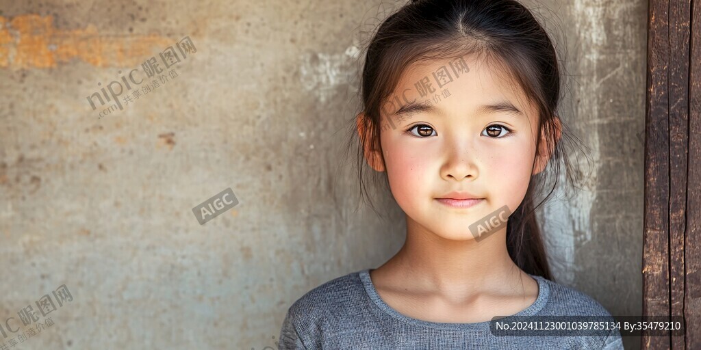 怡然自得的小女孩壁纸