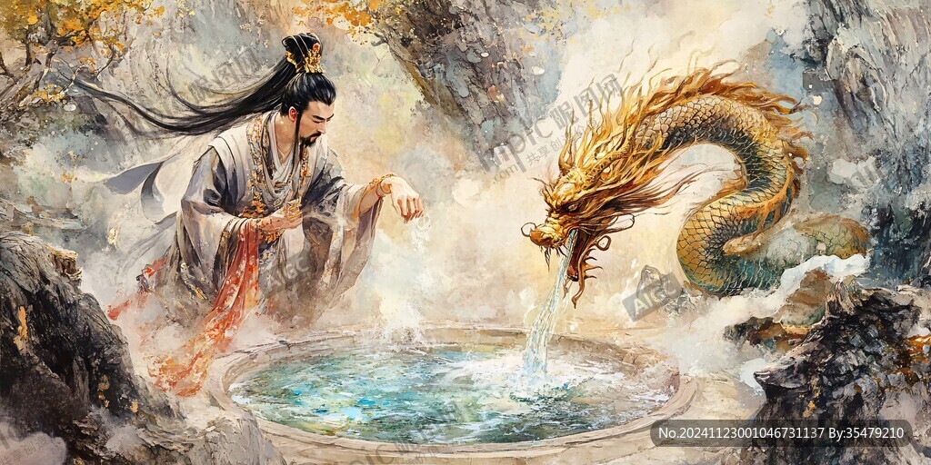 龙吐水壁纸