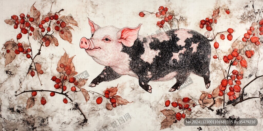 生肖工笔画