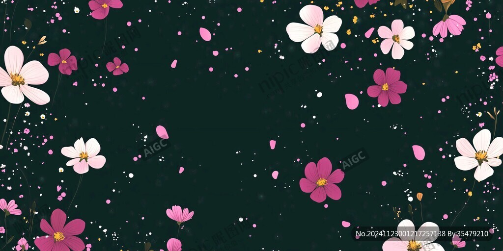 樱花素材黑背景