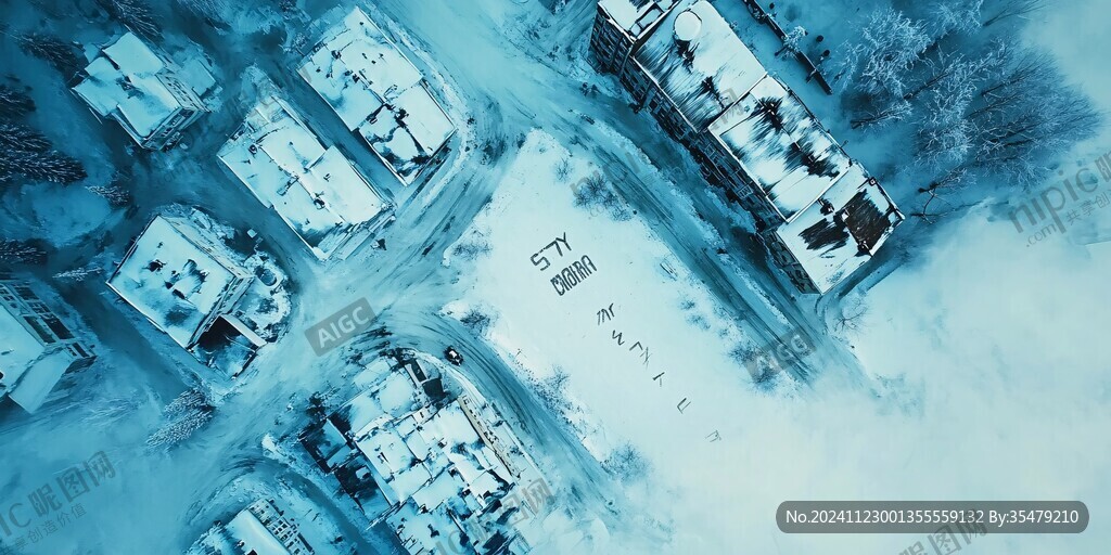 雪天航拍