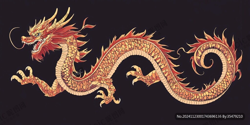 金龙插画