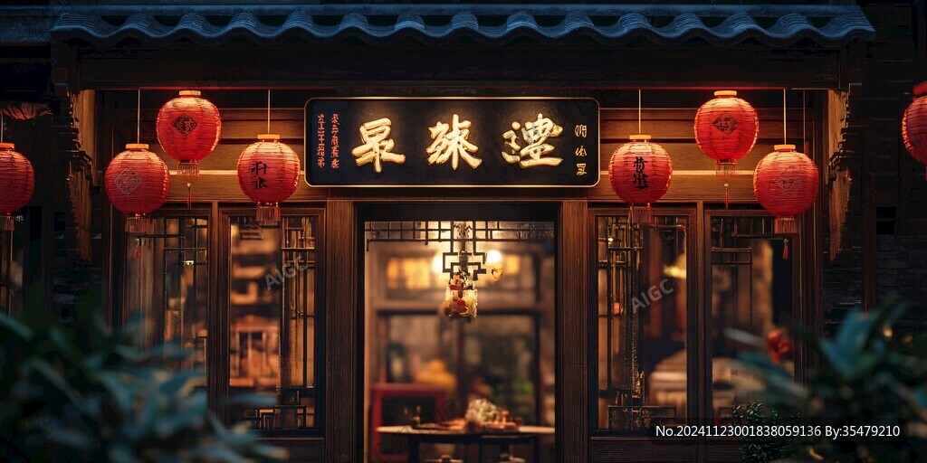 新中式火锅店门头