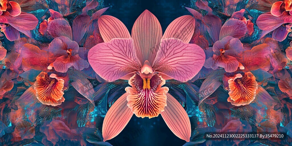 兰花数码印花
