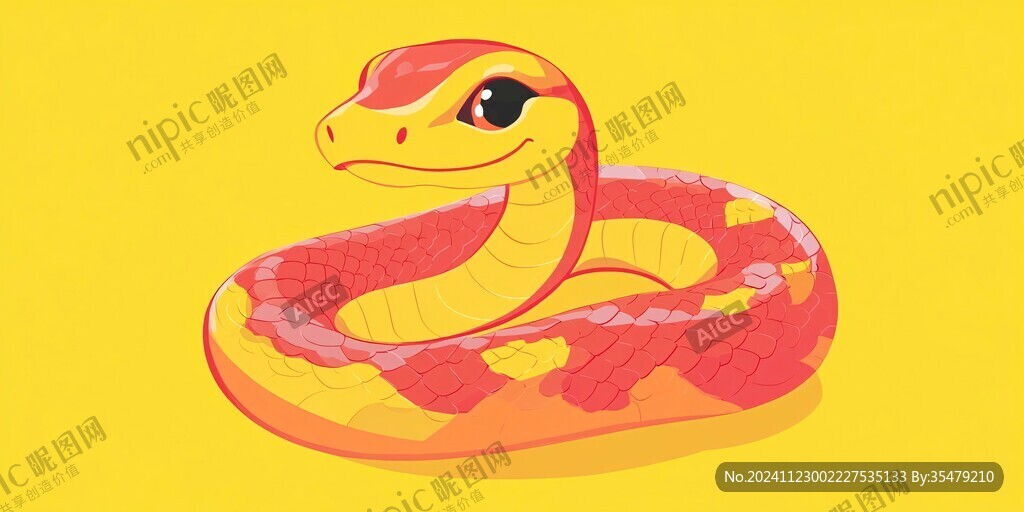 小黄蛇插画