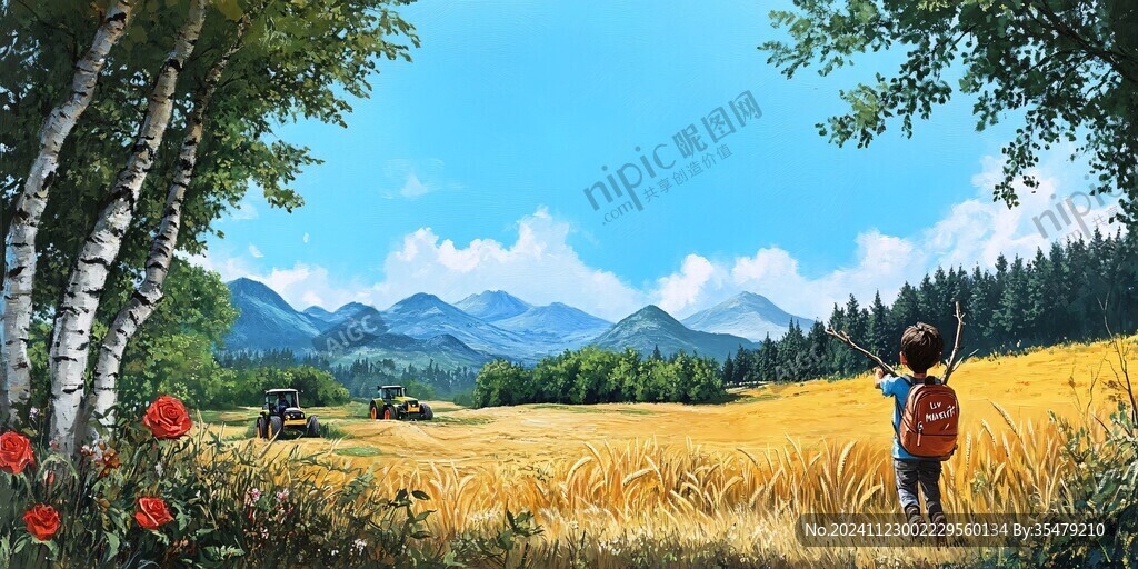唯美农村场景